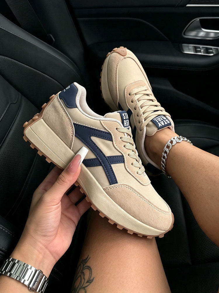 Classic Contrast Platform Sneakers