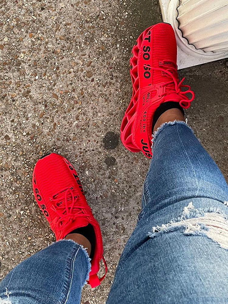 Letter Knit Sneakers - Bold Muse Co