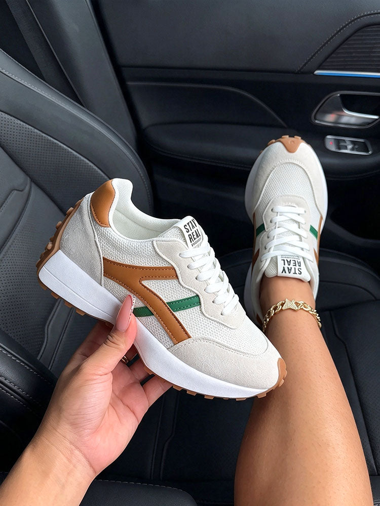 Classic Contrast Platform Sneakers