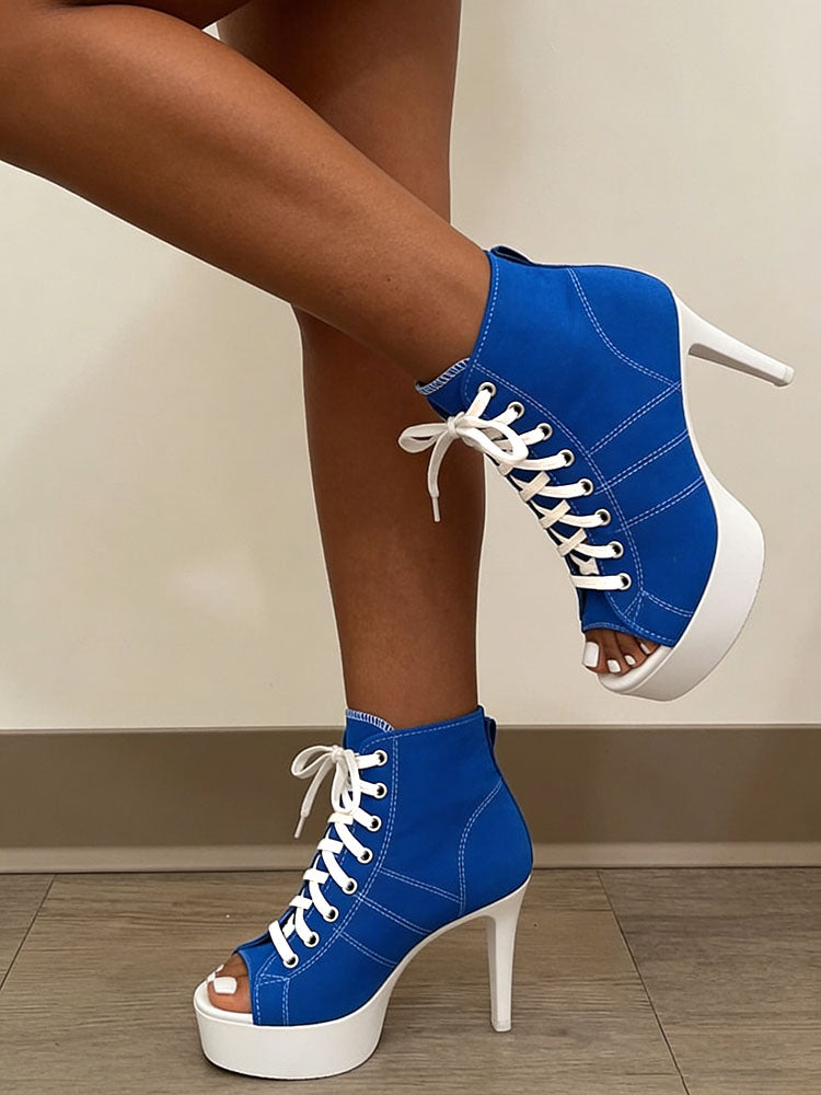 Canvas Platform Sneaker-Heels
