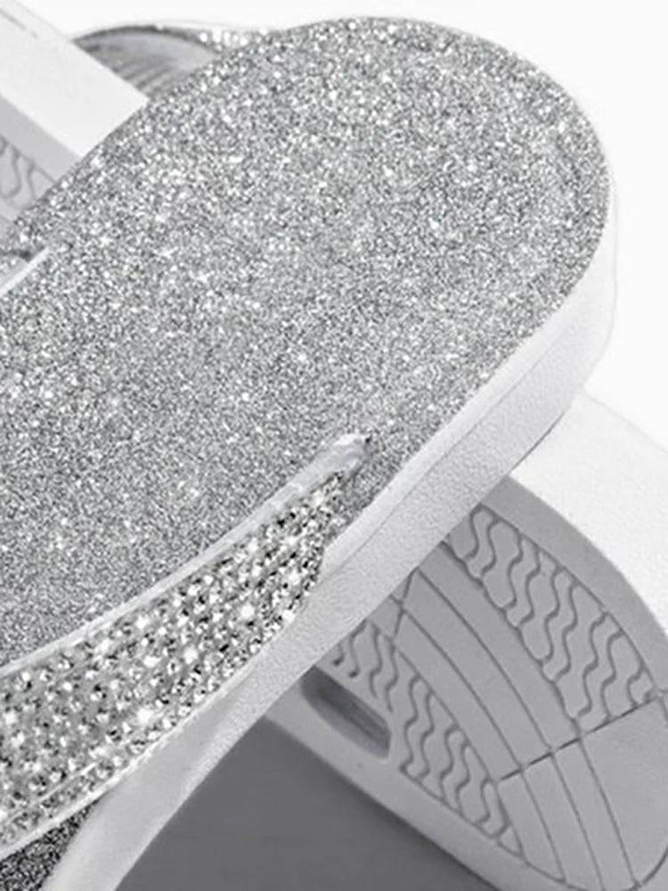 Rhinestone Sequin Flip-Flops - Bold Muse Co