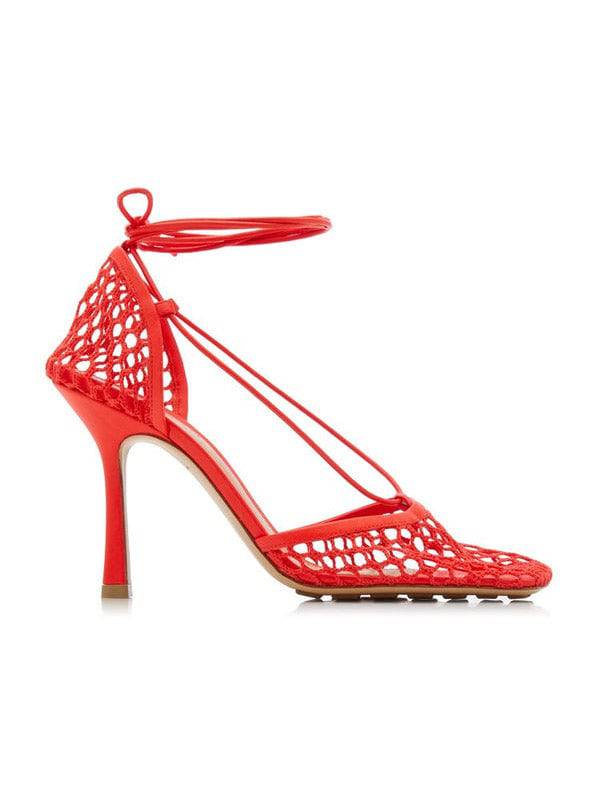 Square Toe Mesh Wrap Sandals - Bold Muse Co