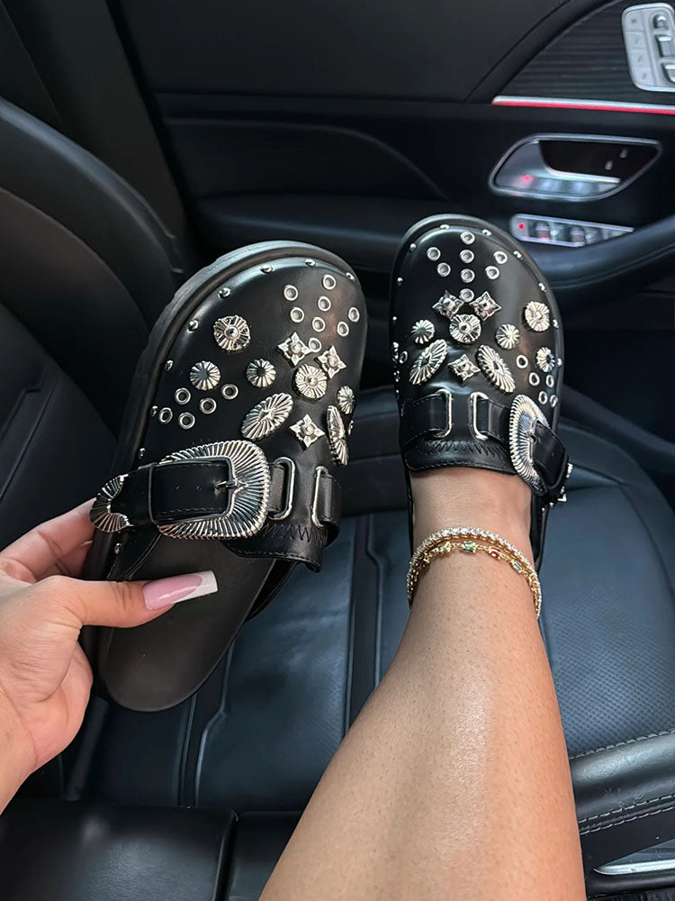 Buckle Slip On Slides - Bold Muse Co