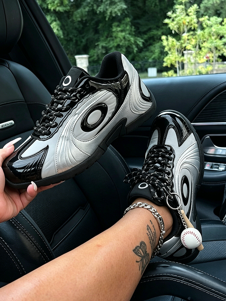 Athletic Contrast Charm Sneakers
