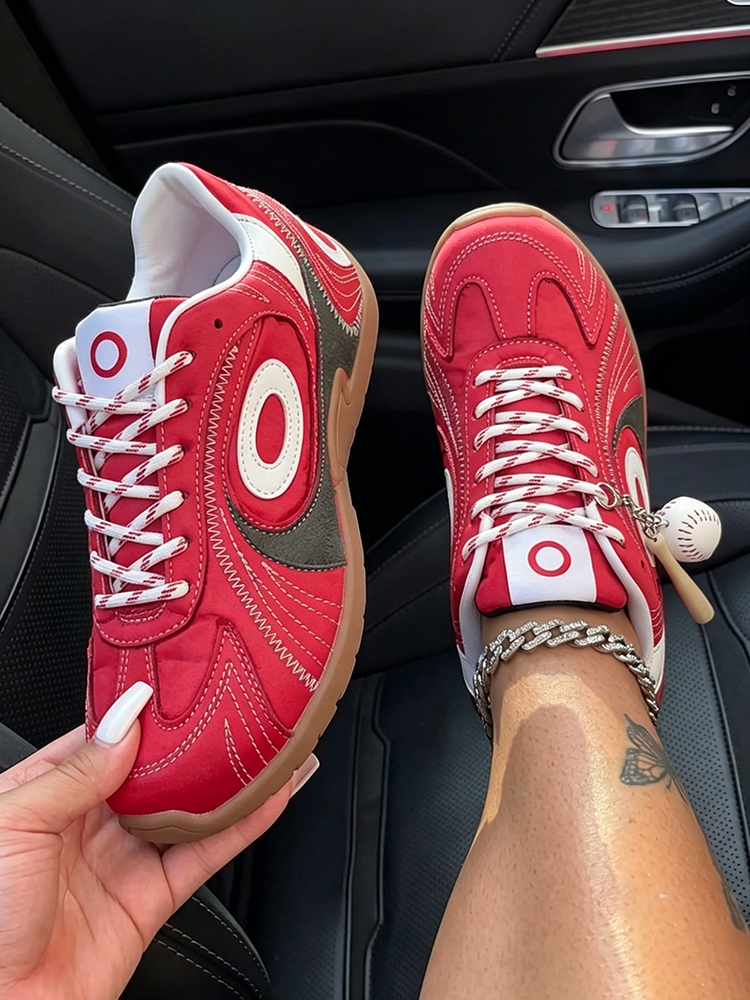 Athletic Contrast Charm Sneakers