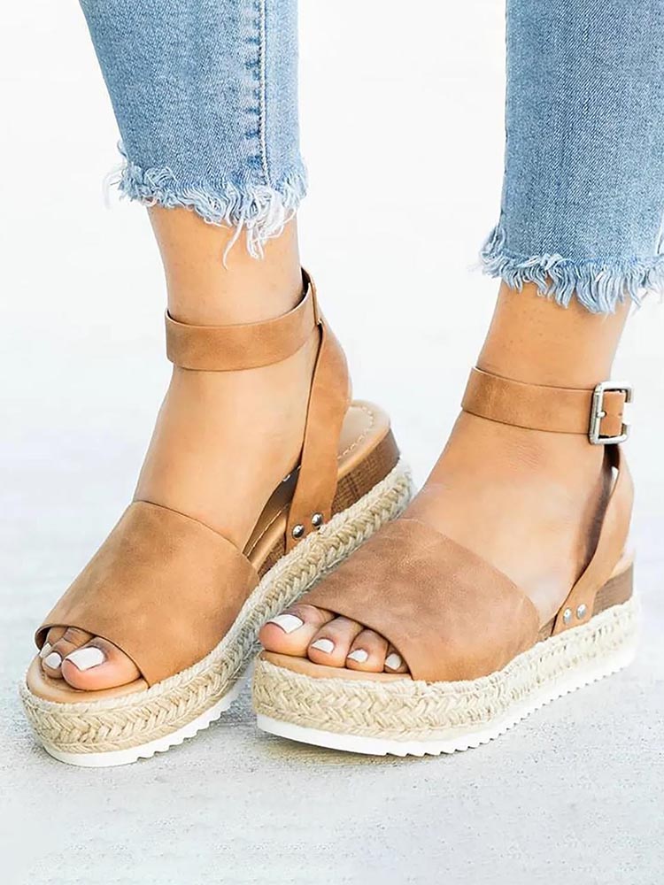 Platform Espadrille Sandals - Bold Muse Co