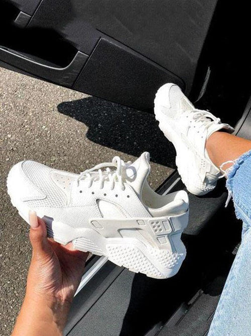Breathable Lace-Up Sneakers - Bold Muse Co