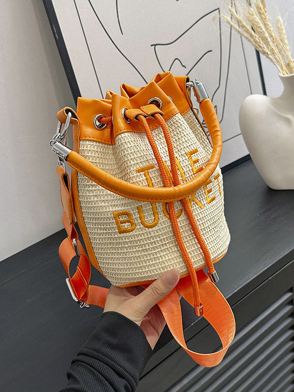 Straw Bucket Bag - Bold Muse Co