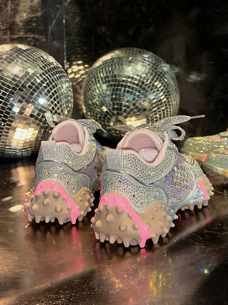 Rhinestone Thick Sole Sneakers