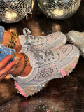 Rhinestone Thick Sole Sneakers