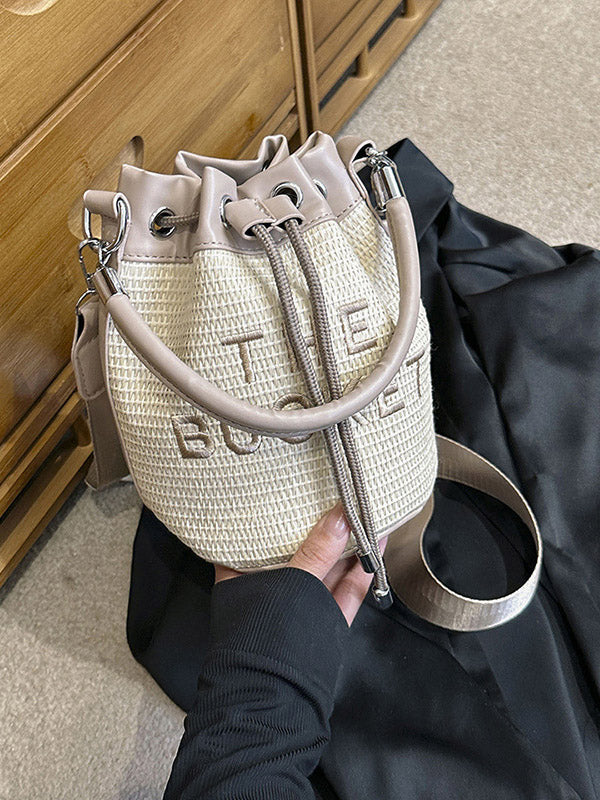 Straw Bucket Bag - Bold Muse Co