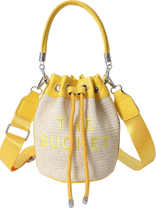 Straw Bucket Bag - Bold Muse Co