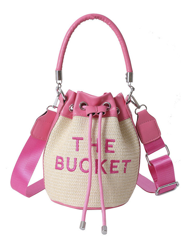 Straw Bucket Bag - Bold Muse Co
