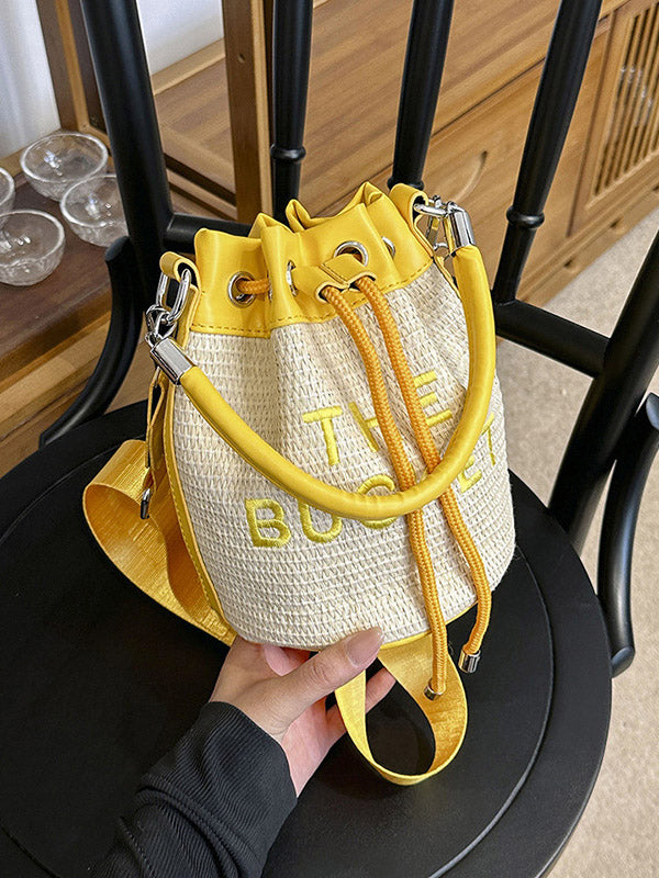 Straw Bucket Bag - Bold Muse Co