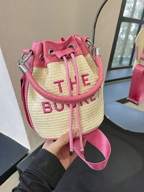Straw Bucket Bag - Bold Muse Co