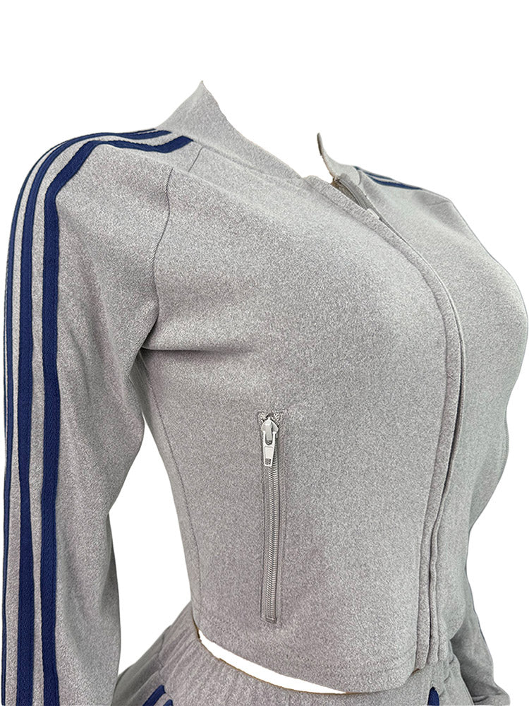 Athleisure Stripe Flare Tracksuit Set