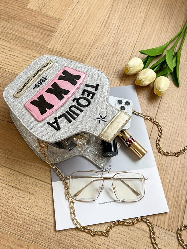 Letter Bottle Crossbody Bag - Bold Muse Co