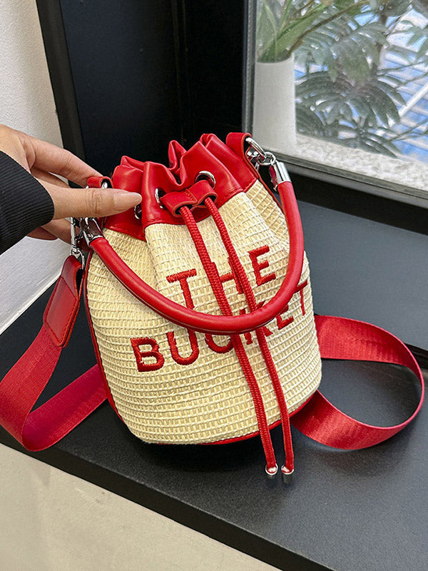 Straw Bucket Bag - Bold Muse Co