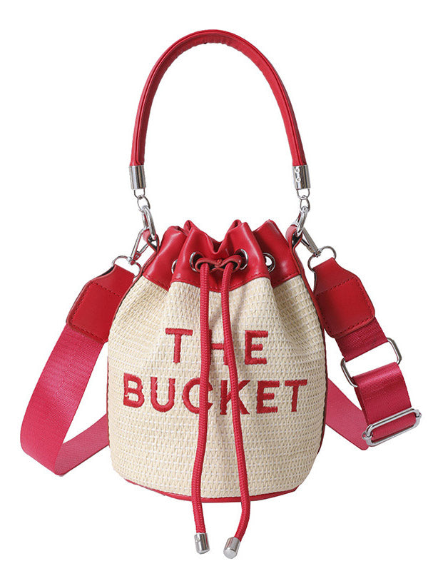 Straw Bucket Bag - Bold Muse Co