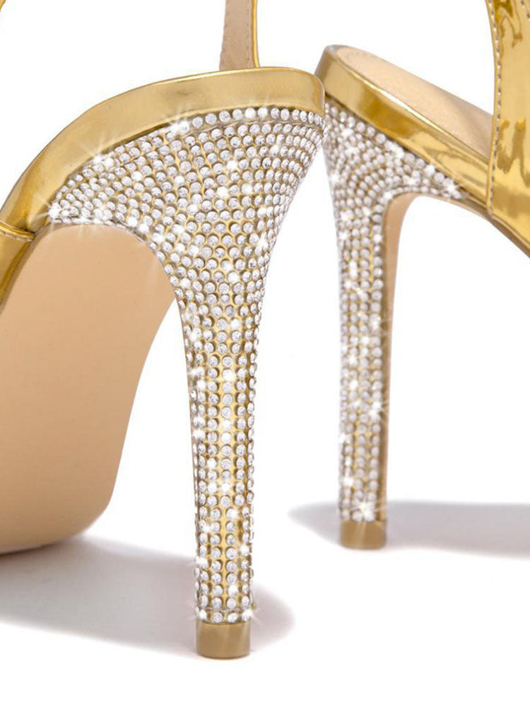 Rhinestone Pointed Toe Heels - Bold Muse Co