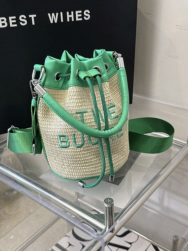 Straw Bucket Bag - Bold Muse Co