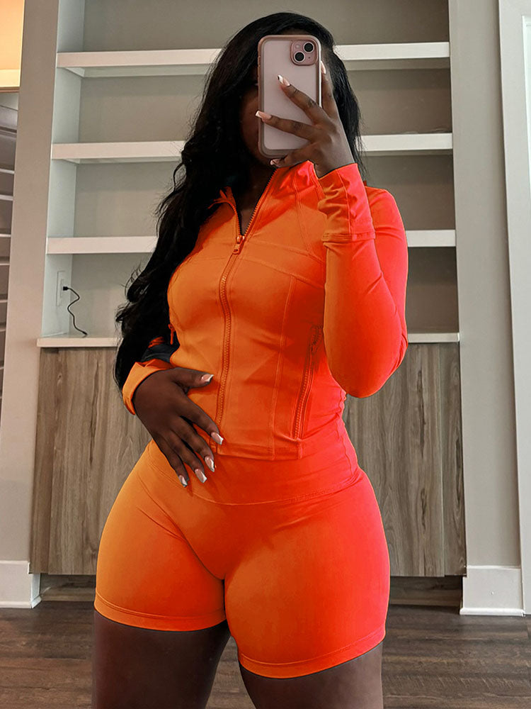 Shape Jacket & Shorts Activewear Set