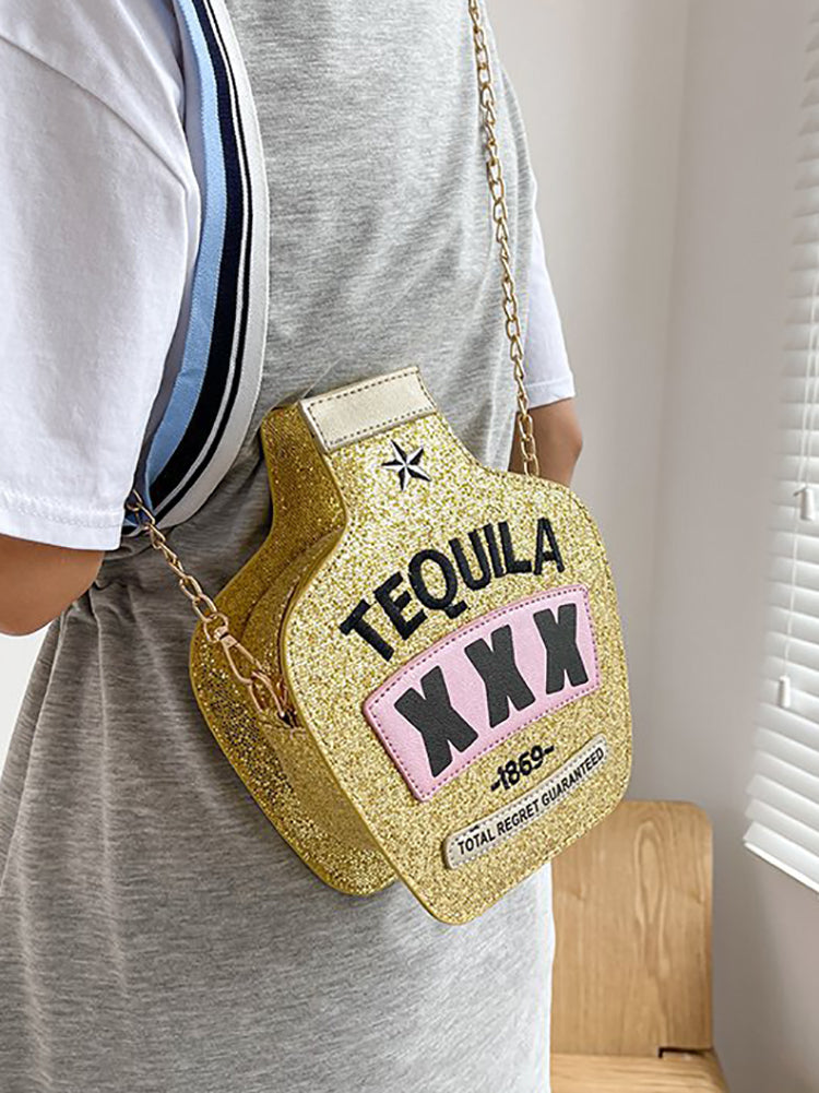 Letter Bottle Crossbody Bag - Bold Muse Co