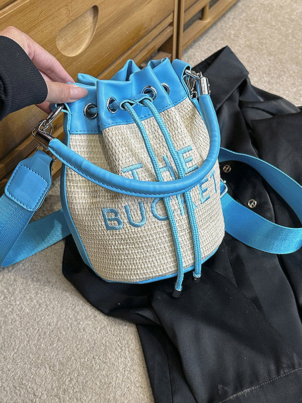Straw Bucket Bag - Bold Muse Co