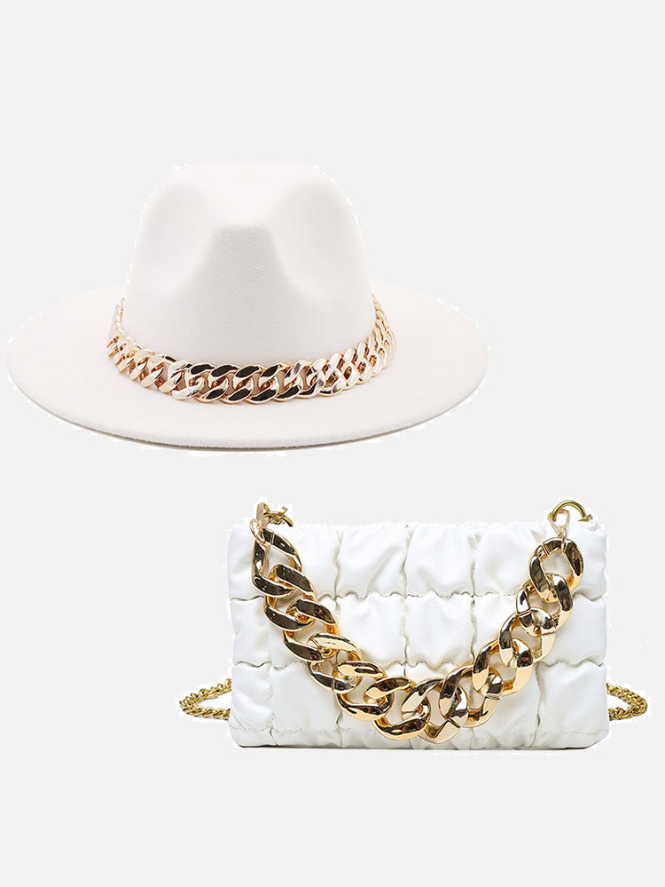 Chain Bag and Matching Hat Set - Bold Muse Co