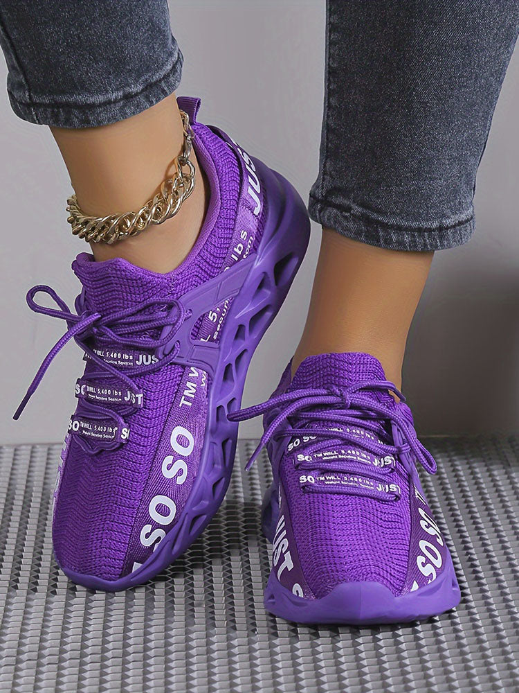 Letter Knit Sneakers - Bold Muse Co