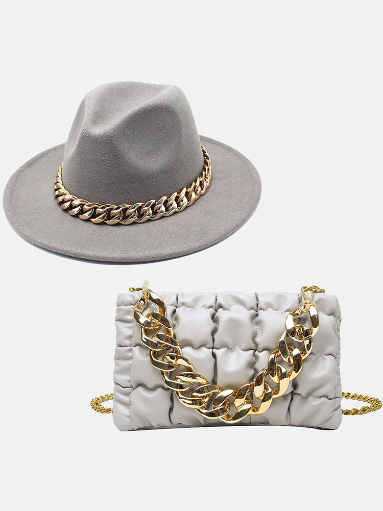 Chain Bag and Matching Hat Set - Bold Muse Co