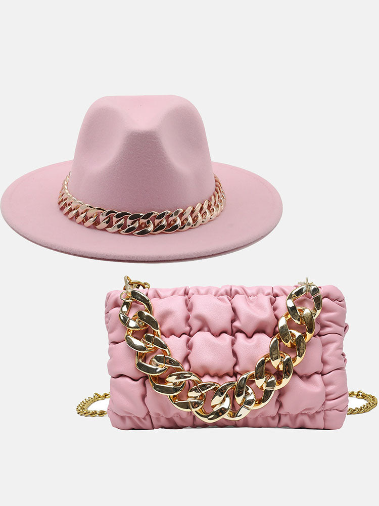 Chain Bag and Matching Hat Set - Bold Muse Co