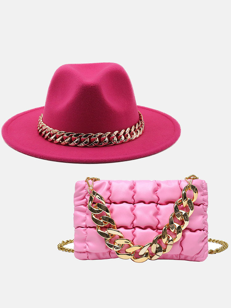 Chain Bag and Matching Hat Set - Bold Muse Co