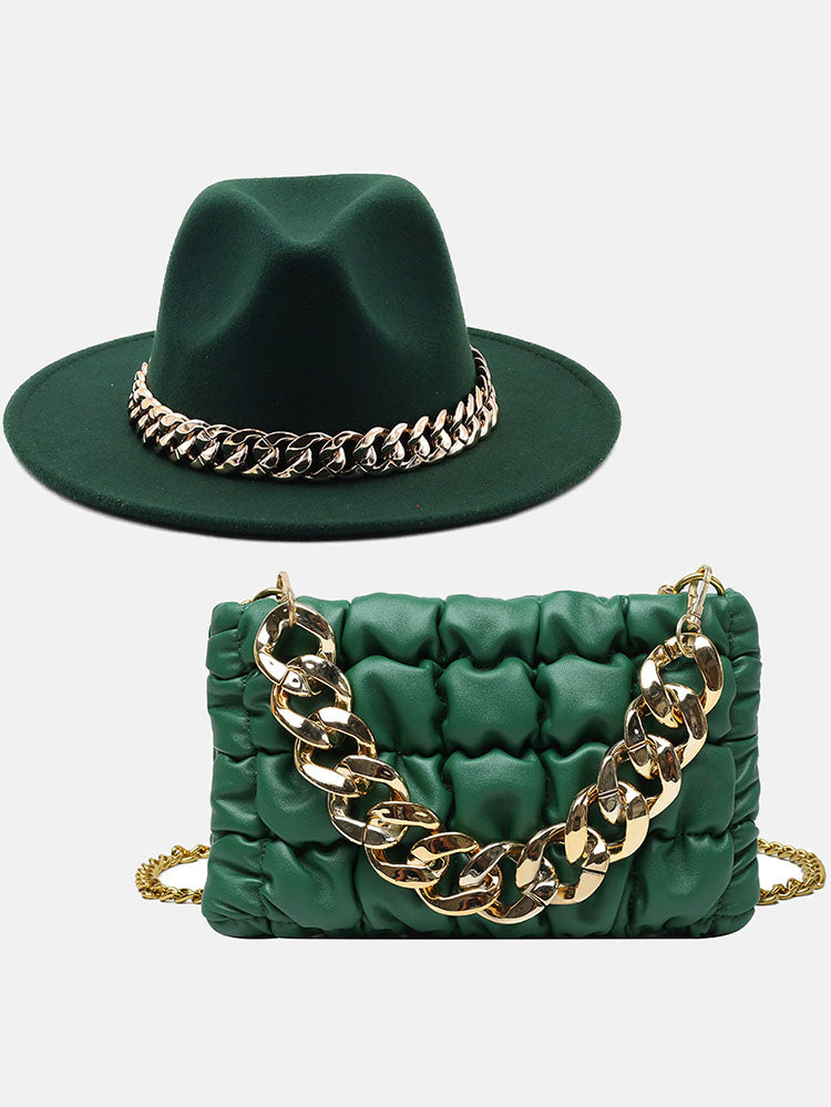Chain Bag and Matching Hat Set - Bold Muse Co
