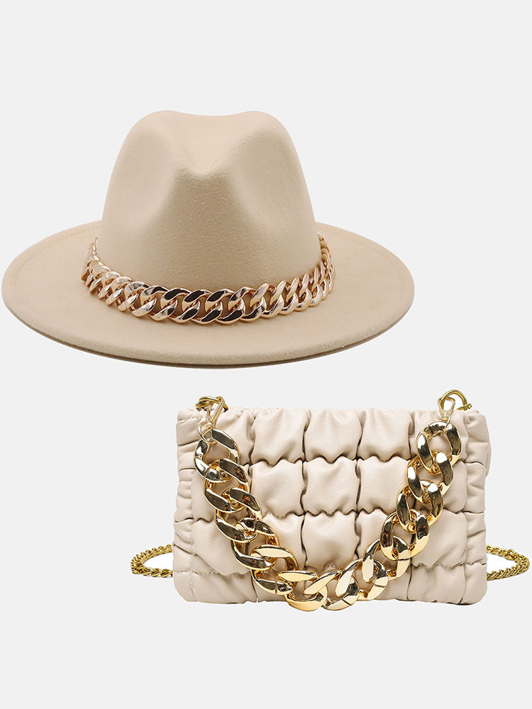 Chain Bag and Matching Hat Set - Bold Muse Co