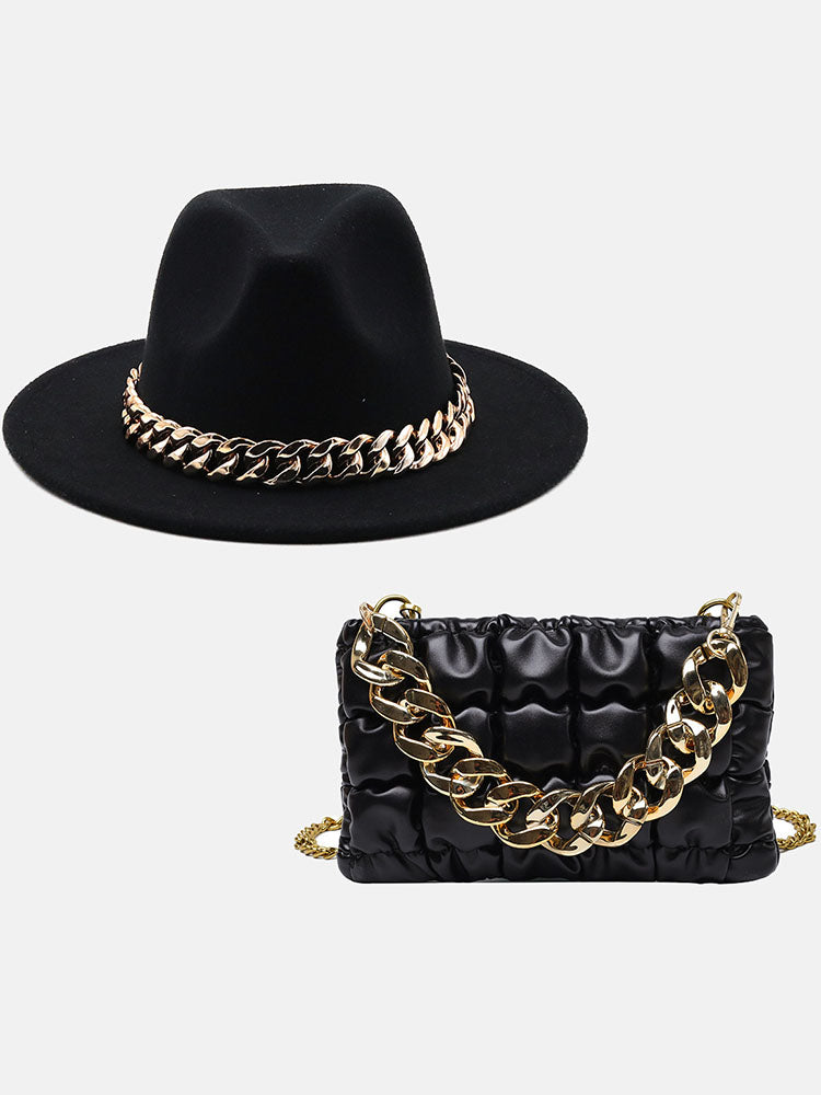 Chain Bag and Matching Hat Set - Bold Muse Co
