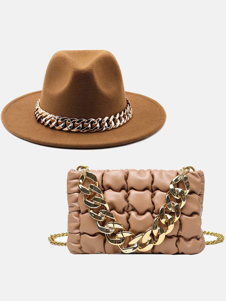 Chain Bag and Matching Hat Set - Bold Muse Co