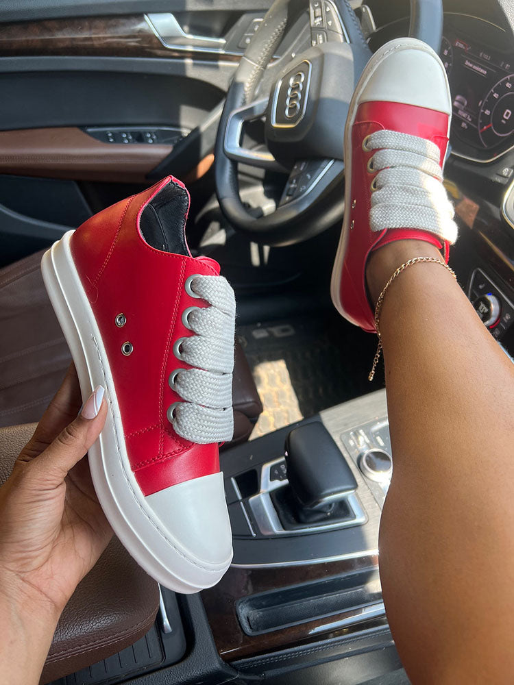 PU Low Top Sneakers - Bold Muse Co