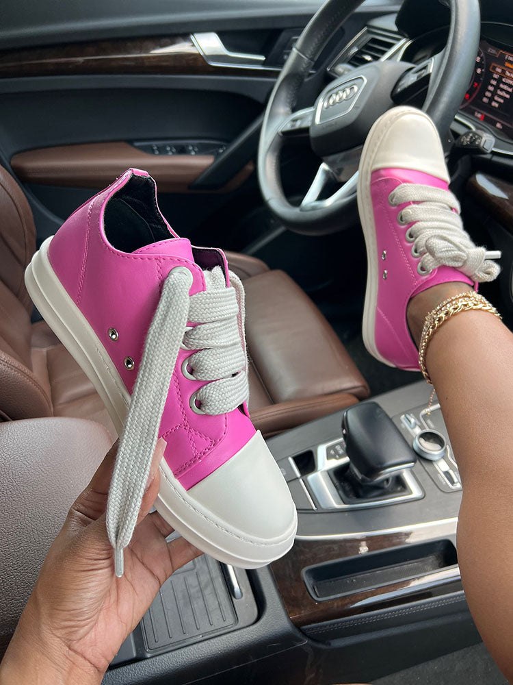 PU Low Top Sneakers - Bold Muse Co