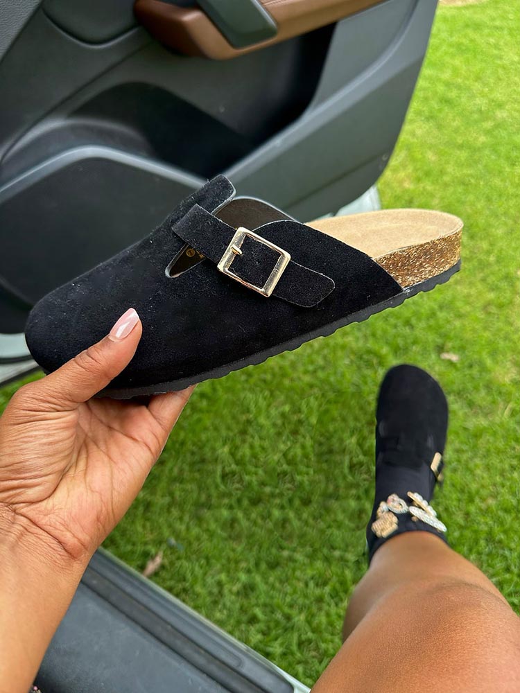 Suede Slip-On Sandals - Bold Muse Co