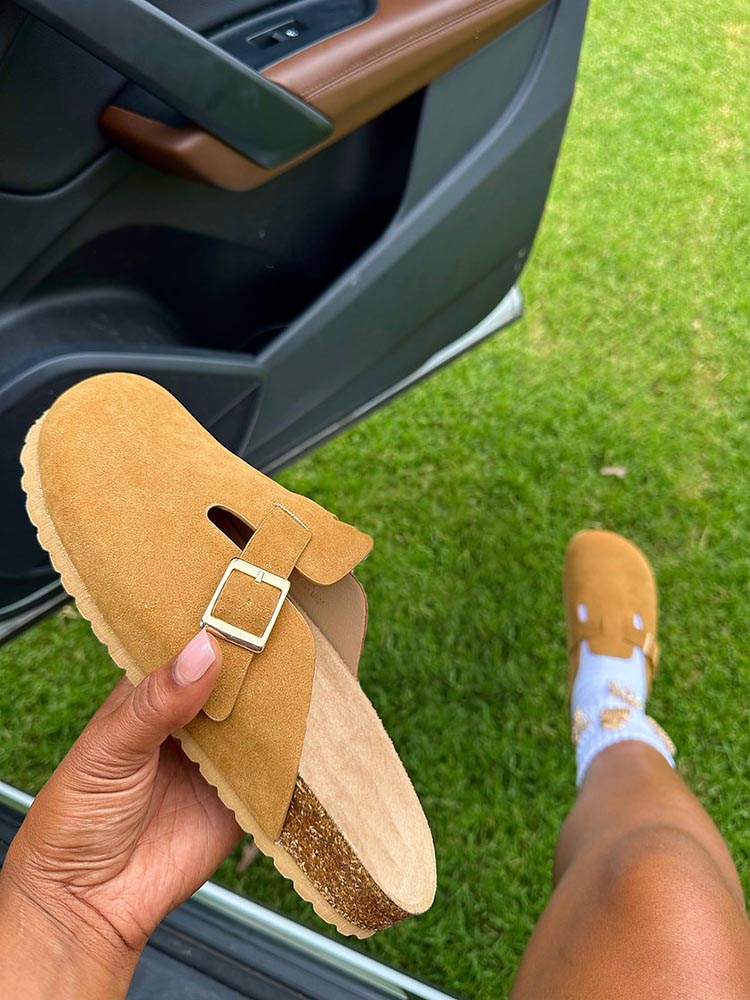 Suede Slip-On Sandals - Bold Muse Co