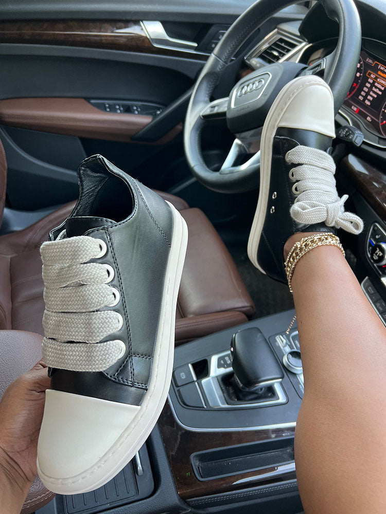 PU Low Top Sneakers - Bold Muse Co