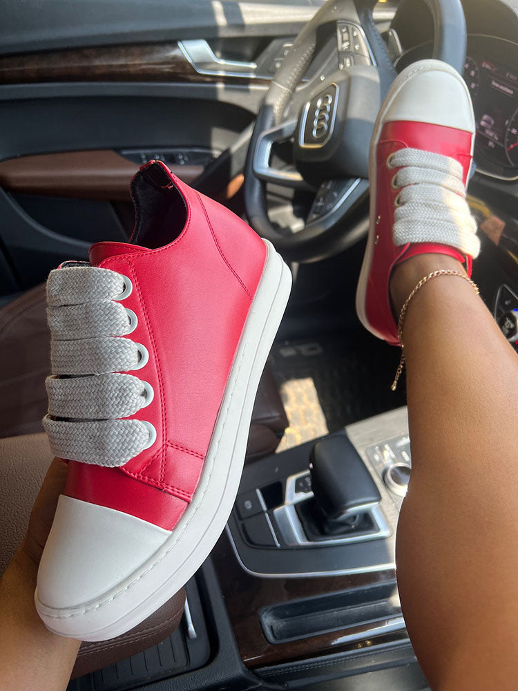PU Low Top Sneakers - Bold Muse Co