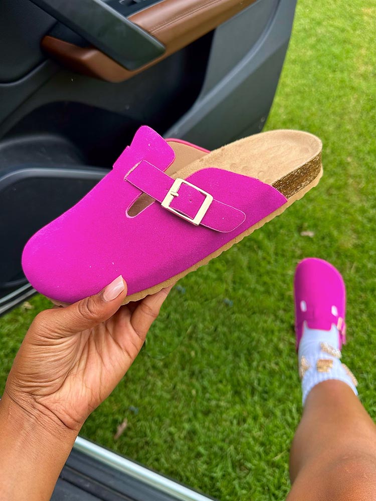 Suede Slip-On Sandals - Bold Muse Co