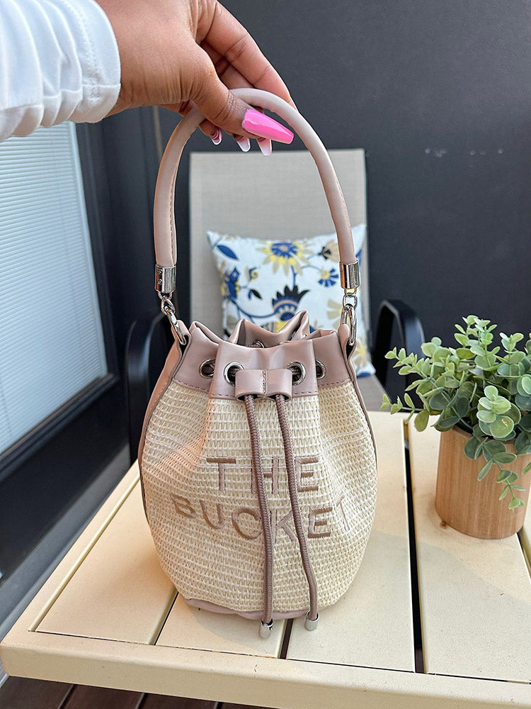 Straw Bucket Bag - Bold Muse Co