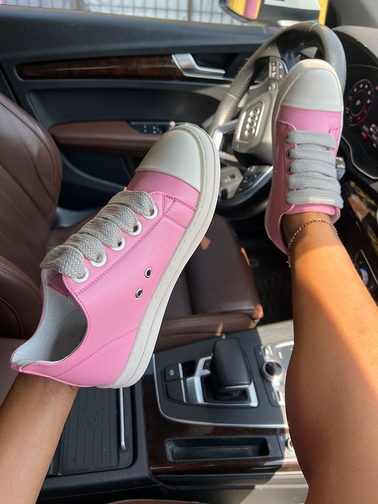 PU Low Top Sneakers - Bold Muse Co