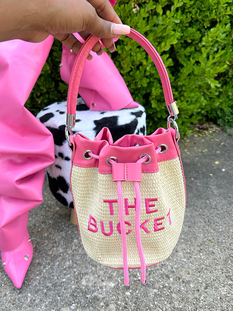 Straw Bucket Bag - Bold Muse Co