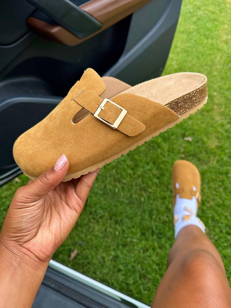 Suede Slip-On Sandals - Bold Muse Co