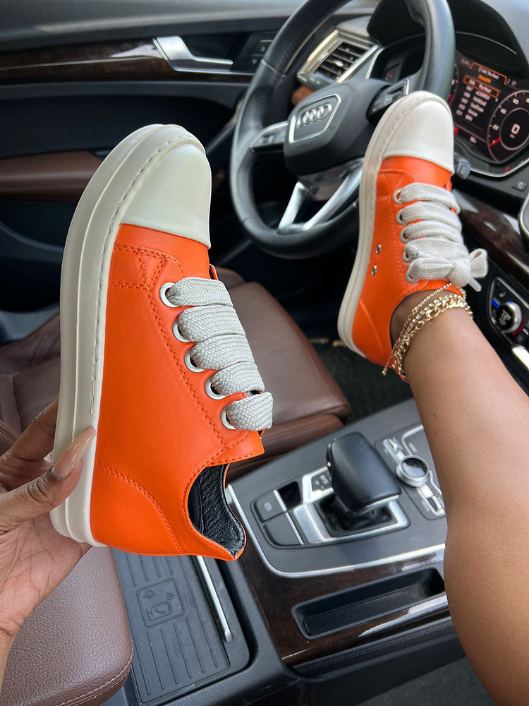 PU Low Top Sneakers - Bold Muse Co