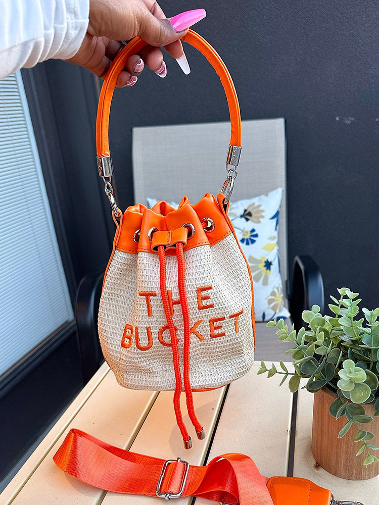 Straw Bucket Bag - Bold Muse Co